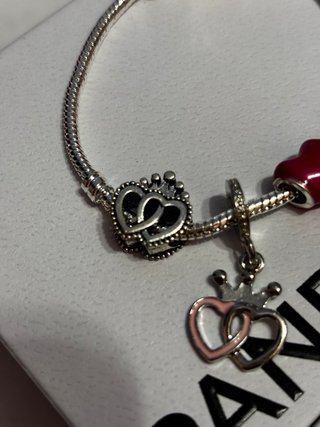 Pandora Pulsera y Anillo Corazón Rojo