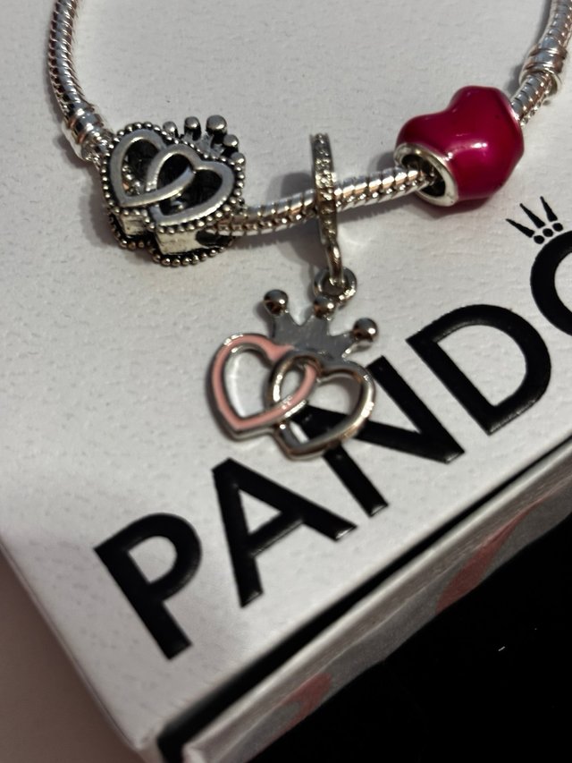 Pandora Pulsera y Anillo Corazón Rojo