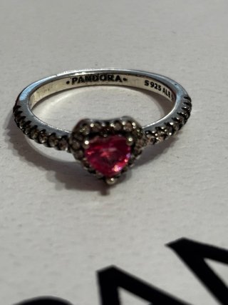 Pandora Pulsera y Anillo Corazón Rojo