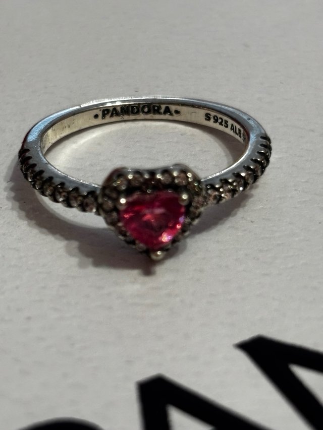 Pandora Pulsera y Anillo Corazón Rojo