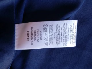 Blusa donna blu curvy
