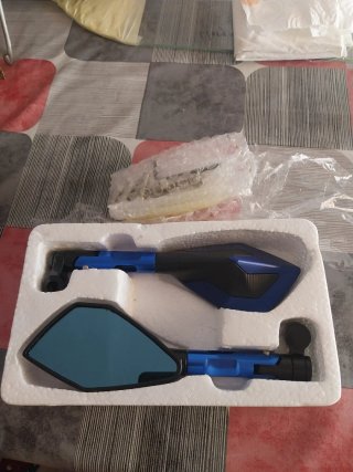 Retrovisores Moto Scooter Azules Nuevos