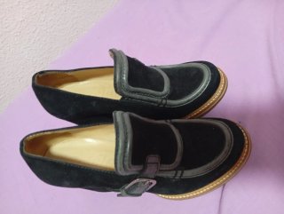 Zapatos de estilo mocasín, tacón grueso