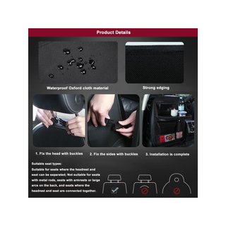 Organizador asiento coche con mesa plegable