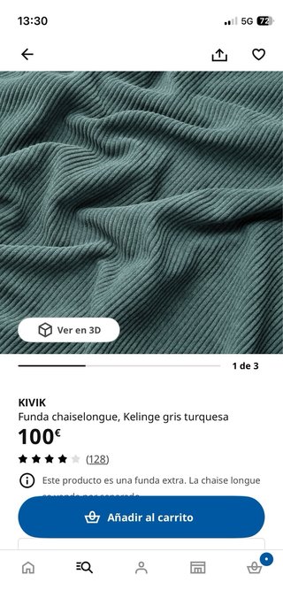 Funda Kivik 3 plazas + chaiselong