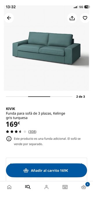 Funda Kivik 3 plazas + chaiselong