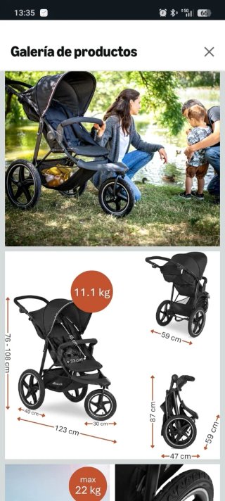 Silla de paseo Hauck  Negra