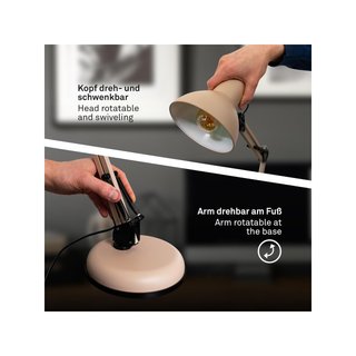 BRILONER lámpara escritorio orientable E14 beige
