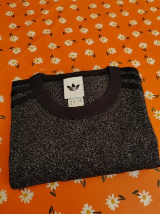 T-shirt Adidas laminata Argento XS
