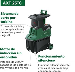 Trituradora de jardín eléctrica Bosch AXT 25 TC