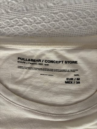 Camiseta BOUBLE Pull&Bear Blanca