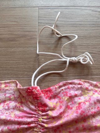 Top Fascia Floreale con Laccetti Halter
