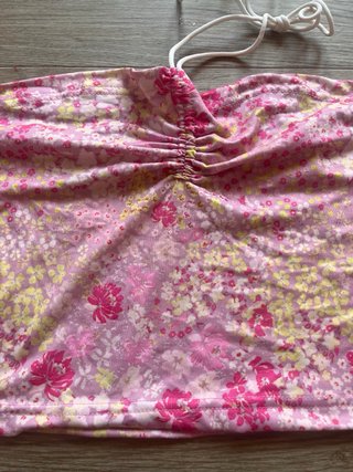 Top Fascia Floreale con Laccetti Halter