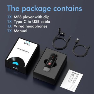 Reproductor MP3 32GB Bluetooth 5.3 Clip