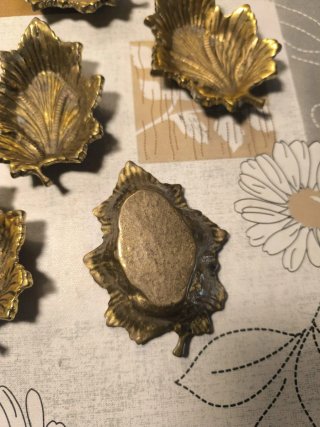 Ceniceros Vintage Hojas Bronce (Set de 6)