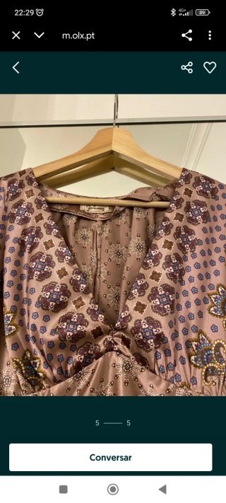 Vestido estampado satén talla S Stradivarius