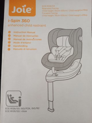 Silla coche Joie i-Spin 360 Negra