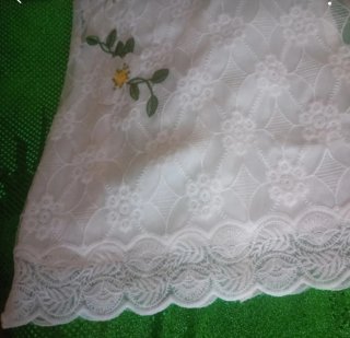 Vestido blanco bordado 12-14 años