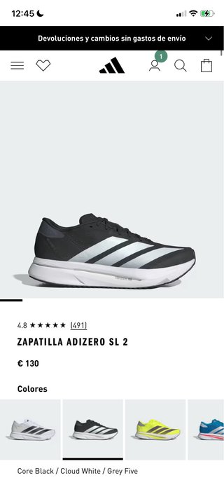 Zapatillas Adidas Adizero SL2 W Talla 40