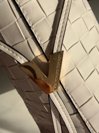 Bolso Tote Victoria's Secret Blanco y Dorado Nuevo