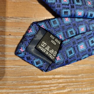 Cravatta Valentino Seta Blu/Rosa Fantasia