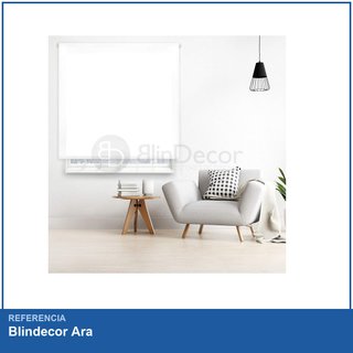 Blindecor Ara cortina enrollable blanca poliéster