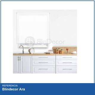 Blindecor Ara cortina enrollable blanca poliéster