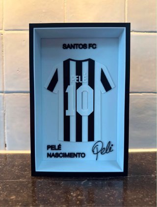 Quadro Pelé Santos FC Maglia Numero 10