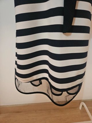 Vestido marinero rayas blanco y negro