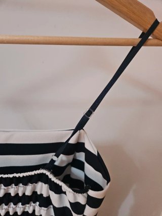 Vestido marinero rayas blanco y negro