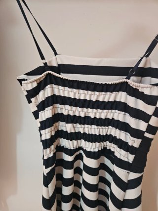Vestido marinero rayas blanco y negro