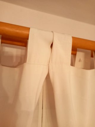 Conjunto cortinas+visillo+barra+ganchos