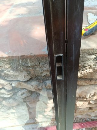Conjunto ventanas aluminio y cristal simple