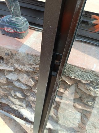 Conjunto ventanas aluminio y cristal simple