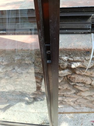 Conjunto ventanas aluminio y cristal simple