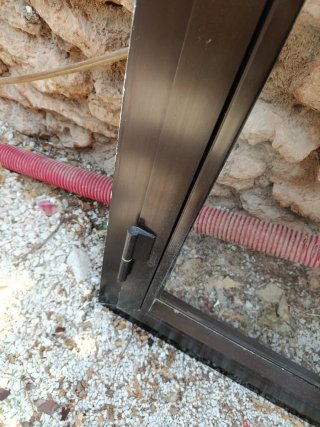 Conjunto ventanas aluminio y cristal simple