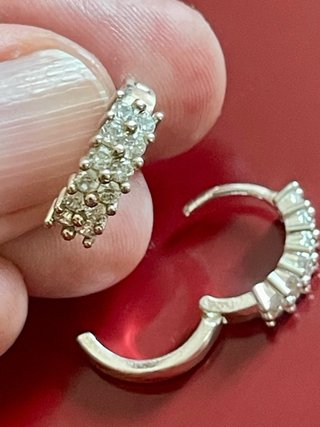 Pendientes Aro Plata 925 Circonitas