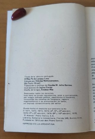 Libro Mi planta de naranja lima. Ed.argentina 1978