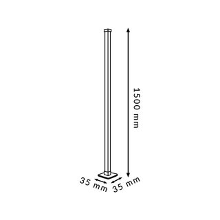 Mimotec lámpara de pie RGBIC regulable USB