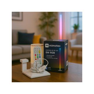 Mimotec lámpara de pie RGBIC regulable USB