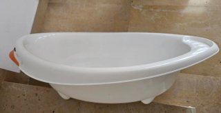 Bañera Bebé Pato Blanca y Naranja