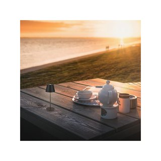 BRILONER lámpara mesa LED recargable negra