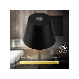 BRILONER lámpara mesa LED recargable negra