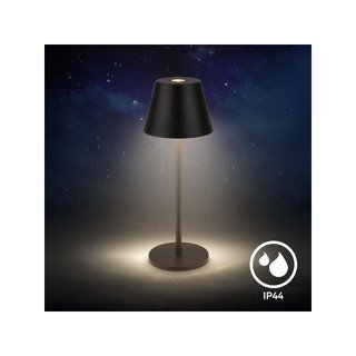 BRILONER lámpara mesa LED recargable negra