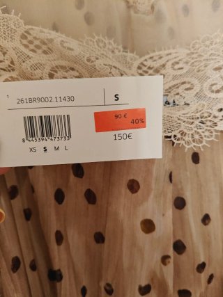 Vestido Bimba y Lola lunares beige/marrón
