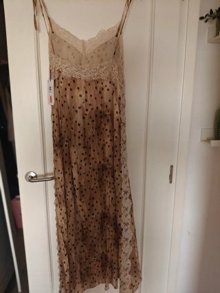 Vestido Bimba y Lola lunares beige/marrón