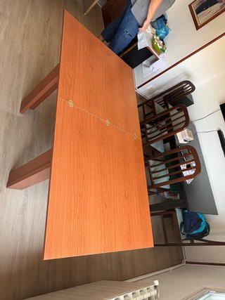 Mesa extensible roble 90x90 a 180cm