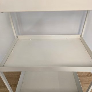 Carrito Estantería Metálico Blanco