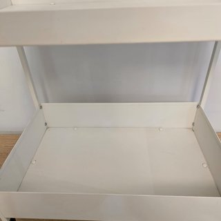 Carrito Estantería Metálico Blanco