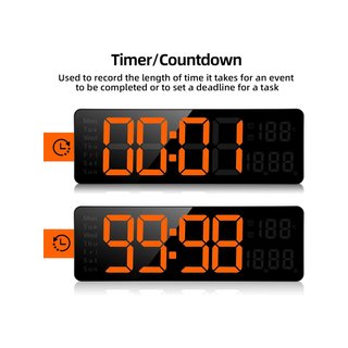 Fuloon reloj digital pared 13" USB LED